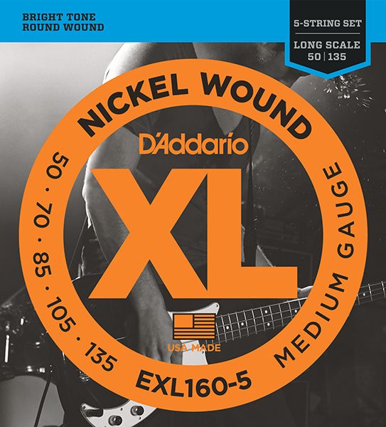 Детальная картинка товара D'Addario EXL160-5 XL NICKEL WOUND в магазине Музыкальная Тема