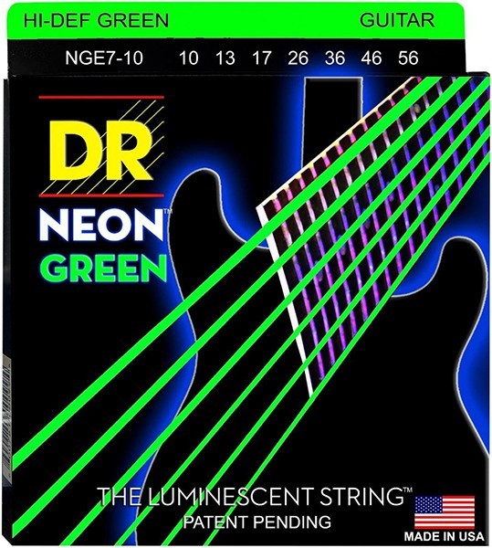 Детальная картинка товара DR NGE7-10 Neon Green в магазине Музыкальный Мир