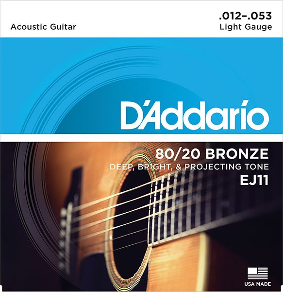 Детальная картинка товара D'Addario EJ11 BRONZE 80/20 в магазине Музыкальный Мир