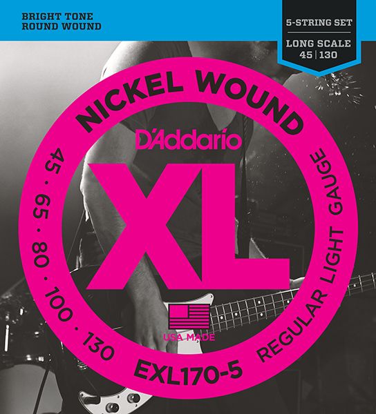 Детальная картинка товара D'Addario EXL170-5 XL NICKEL WOUND в магазине Музыкальная Тема