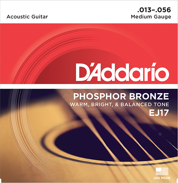 Детальная картинка товара D'Addario EJ17 PHOSPHOR BRONZE в магазине Музыкальная Тема