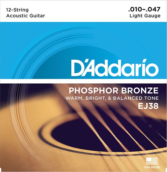 Детальная картинка товара D'Addario EJ38 Phosphor Bronze в магазине Музыкальная Тема