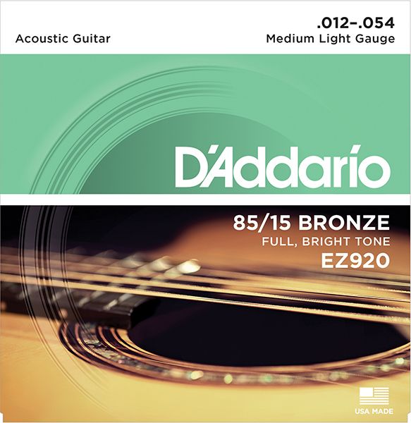 Детальная картинка товара D'Addario EZ920 AMERICAN BRONZE 85/15 в магазине Музыкальная Тема