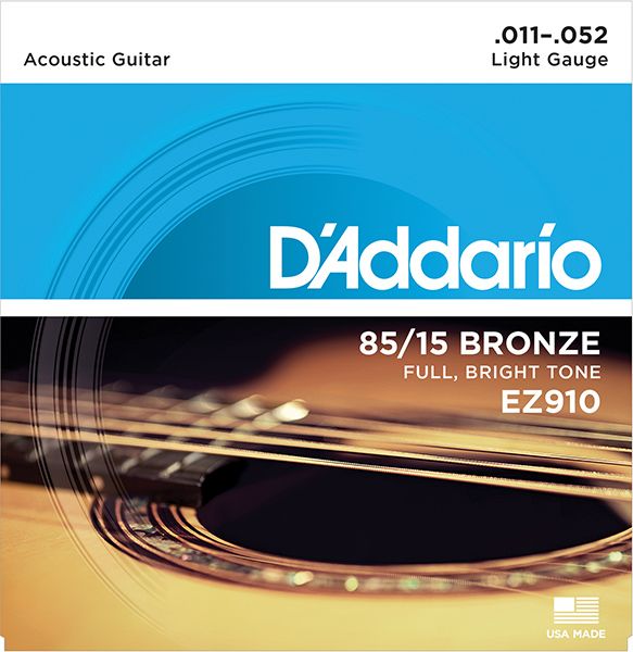 Детальная картинка товара D'Addario EZ910 AMERICAN BRONZE 85/15 в магазине Музыкальный Мир